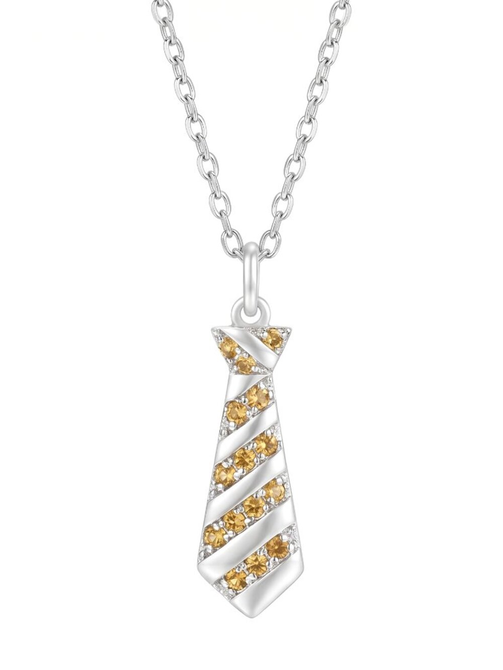 925 Sterling Silver Hufflepuff Tie Necklace - House Pride Harry Potter